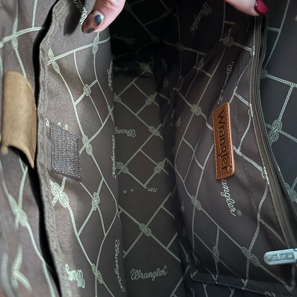 Aztec Pattern Red and Brown Tote Bag - Picture 5 of 9